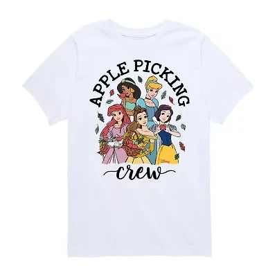 Disney Collection Little & Big Kid Girls Crew Neck Short Sleeve Princess Graphic T-Shirt