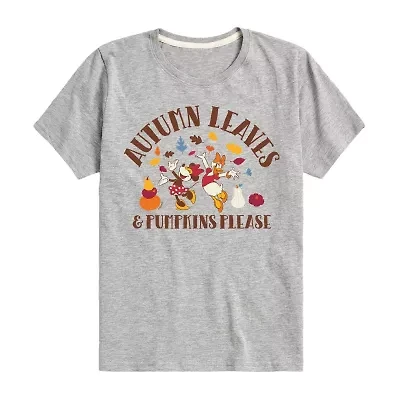 Disney Collection Little & Big Kid Girls Crew Neck Short Sleeve Minnie Mouse Graphic T-Shirt