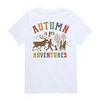 Disney Collection Little & Big Kid Girls Crew Neck Short Sleeve Frozen Graphic T-Shirt