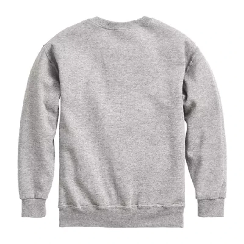 Disney Collection Little & Big Kid Girls Crew Neck Fleece Long Sleeve Princess Sweatshirt