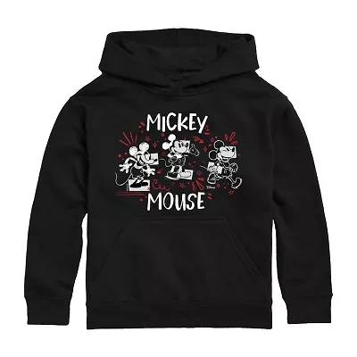 Disney Collection Little & Big Kid Boys Long Sleeve Mickey Mouse Fleece Hoodie