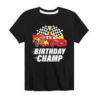 Disney Collection Little & Big Kid Boys Crew Neck Short Sleeve Cars Graphic T-Shirt