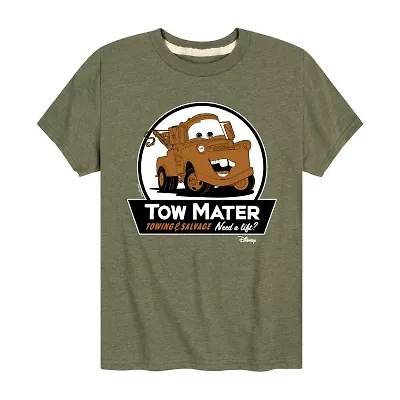 Disney Collection Little & Big Kid Boys Crew Neck Short Sleeve Cars Graphic T-Shirt