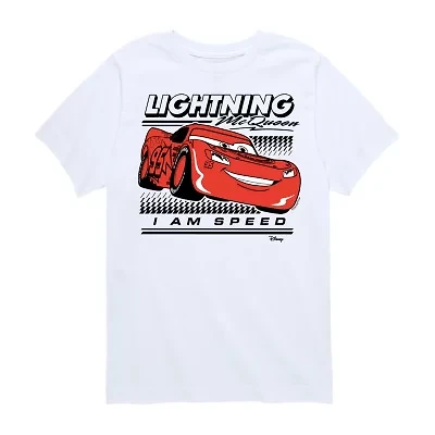 Disney Collection Little & Big Kid Boys Crew Neck Short Sleeve Cars Graphic T-Shirt
