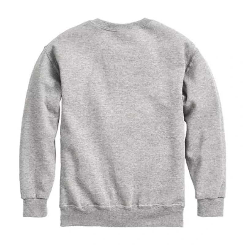 Disney Collection Little & Big Kid Boys Crew Neck Fleece Long Sleeve Cars Sweatshirt