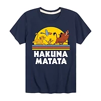 Disney Collection Little & Big Kid Boys Crew Neck Short Sleeve The Lion King Graphic T-Shirt
