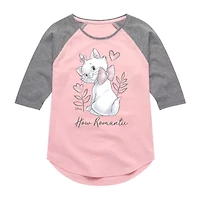 Disney Collection Little & Big Kid Girls Crew Neck 3/4 Sleeve Marie The Aristocats Graphic T-Shirt