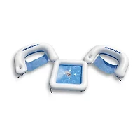 3pc Poker Table Chairs With Cards Pool Float