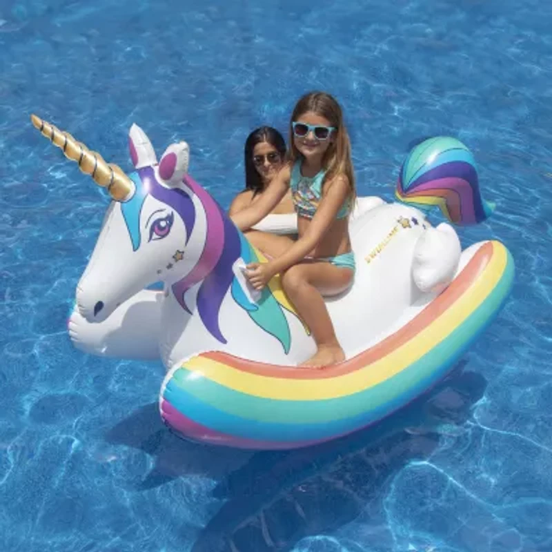 86 Inflatable Unicorn Rocker Pool Float