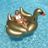 Inflatable Giant Swan Ride-On Pool Float