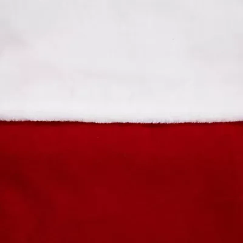 48'' Oversized Red and White Velveteen Santa Claus Belt Buckle Christmas Stocking