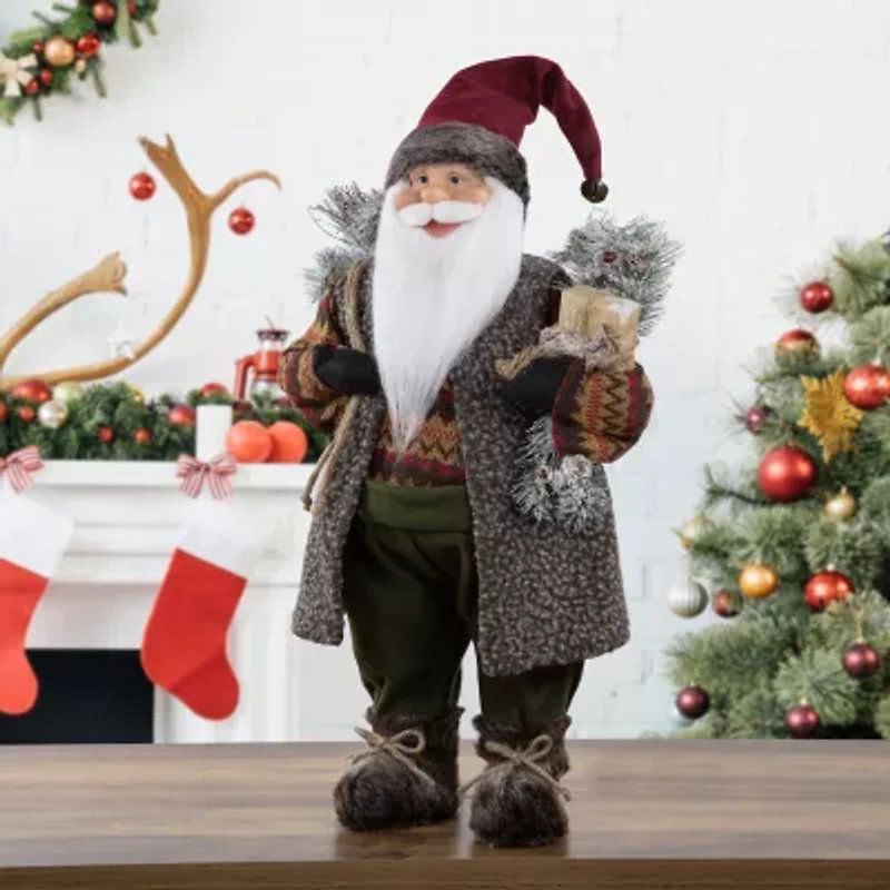 24'' Country Rustic Santa Claus Christmas Figure