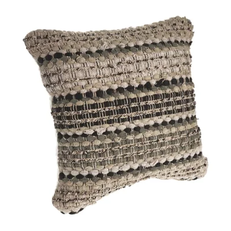 LR Home Flona Stripe Square Throw Pillow