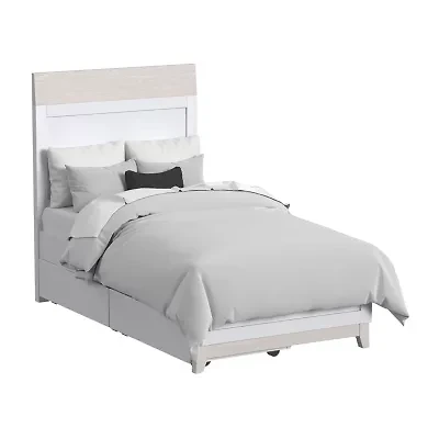 Westwood Design Rowan Youth Twin Bed with Under Bed Drawers in Ash Linen