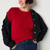 St. John's Bay Tall Womens Crew Neck Long Sleeve Pullover Sweater