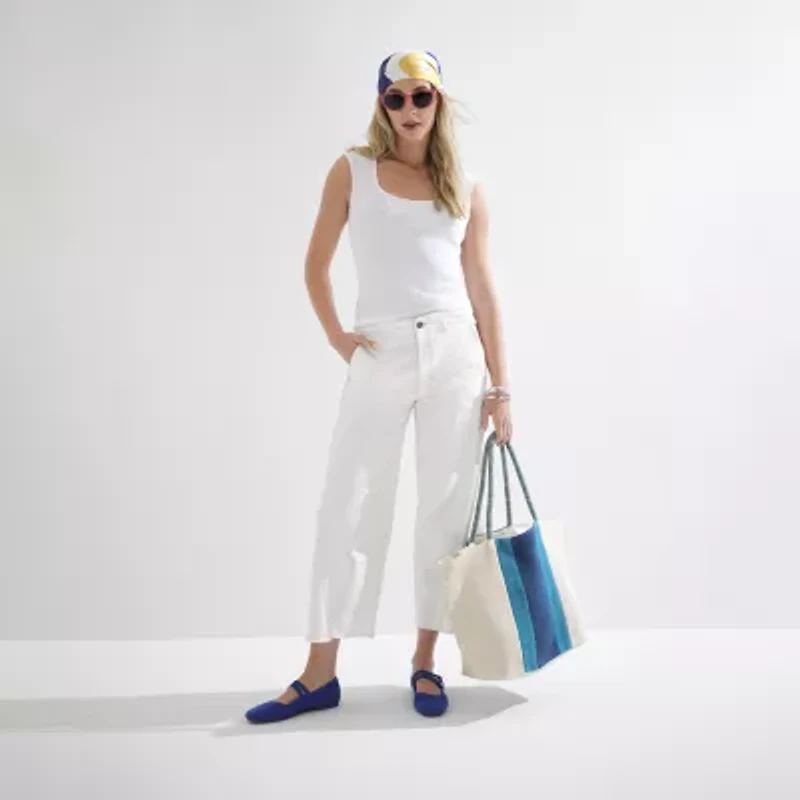 Mixit Double Buckle Mary Jane Womens Square Closed Toe Ballet Flats