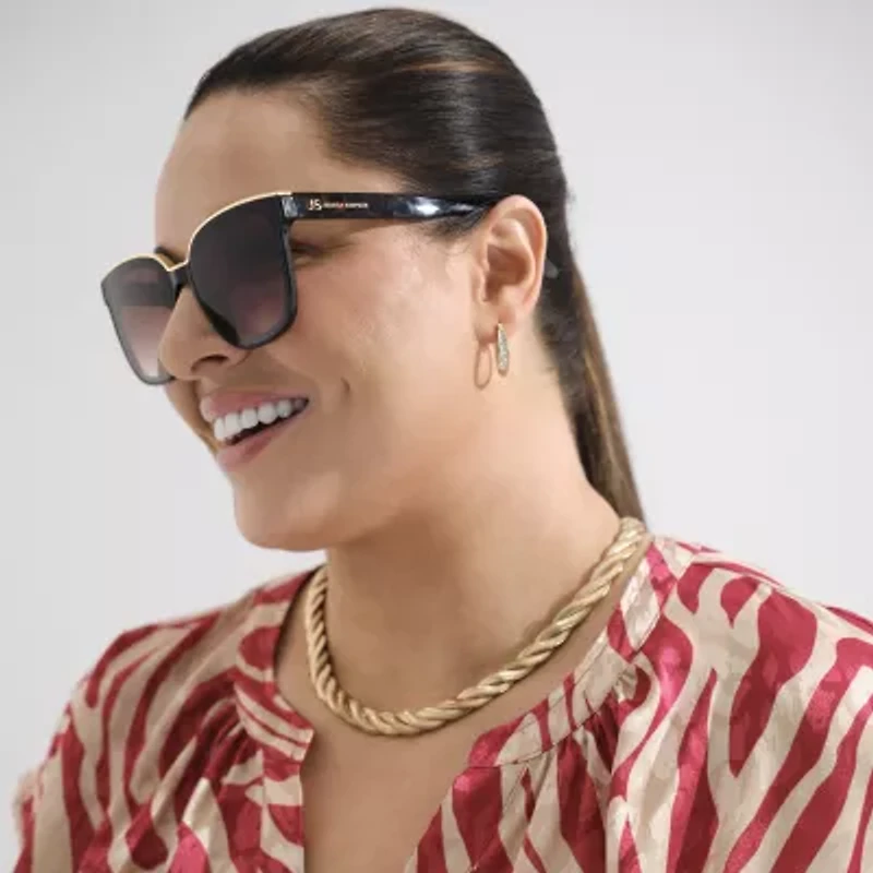 JS Jessica Simpson Womens UV Protection Rectangular Sunglasses