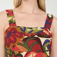 Sam And Jess Womens Sleeveless Floral Petite Maxi Dress