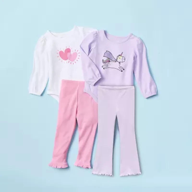 Okie Dokie Toddler & Little Girls Flare Full Length Leggings