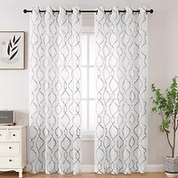 Avondale Grommet Top Sheer Single Curtain Panel