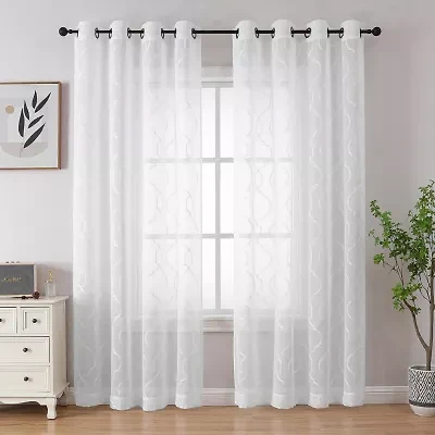 Avondale Grommet Top Sheer Single Curtain Panel