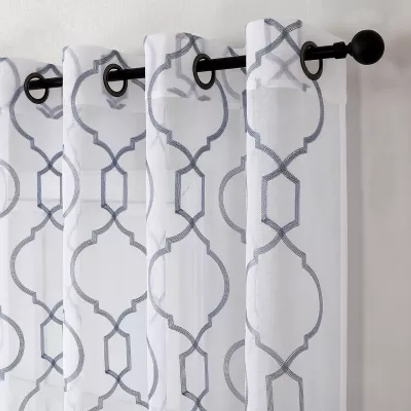 Avondale Grommet Top Sheer Single Curtain Panel