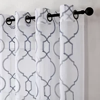 Avondale Grommet Top Sheer Single Curtain Panel