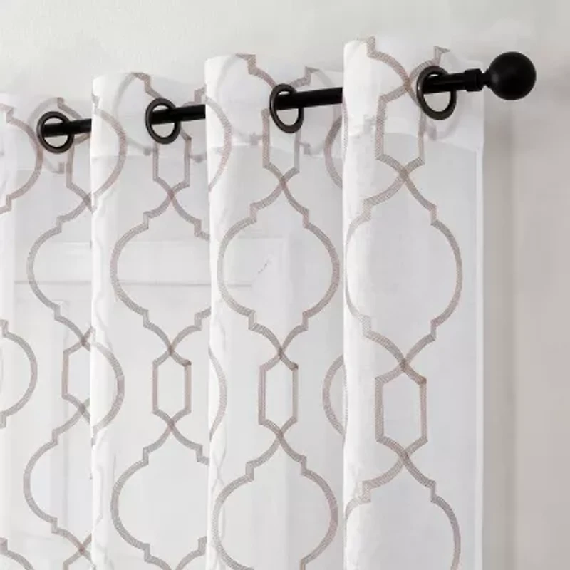 Avondale Grommet Top Sheer Single Curtain Panel