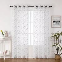 Elberon Grommet Top Sheer Single Curtain Panel