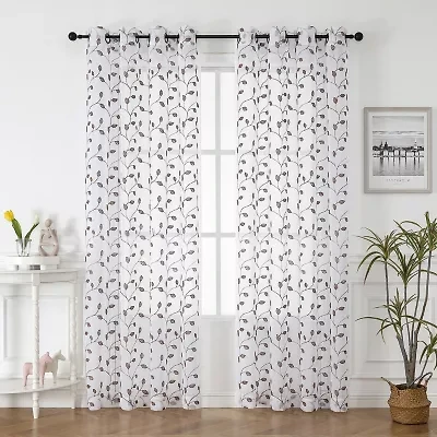 Elberon Grommet Top Sheer Single Curtain Panel