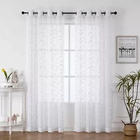 Elberon Grommet Top Sheer Single Curtain Panel