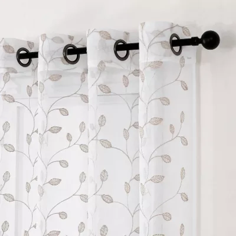 Elberon Grommet Top Sheer Single Curtain Panel
