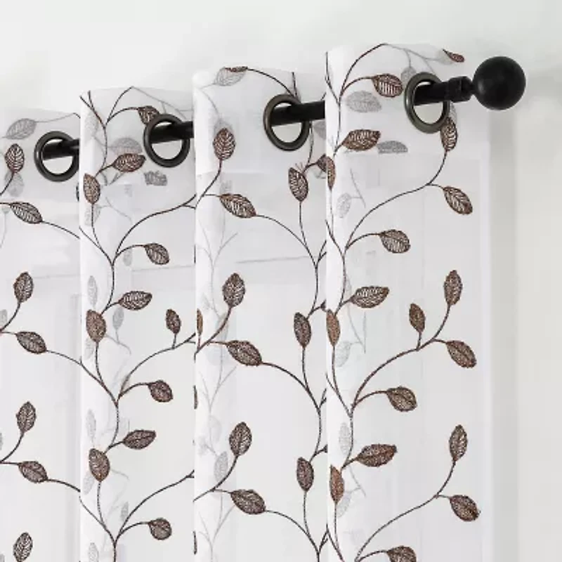 Elberon Grommet Top Sheer Single Curtain Panel