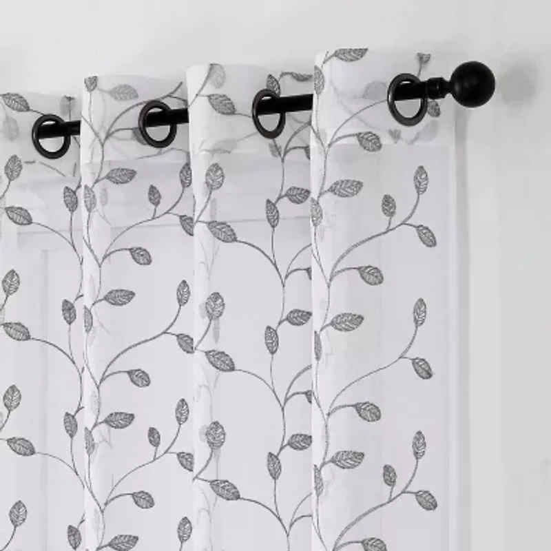 Elberon Grommet Top Sheer Single Curtain Panel