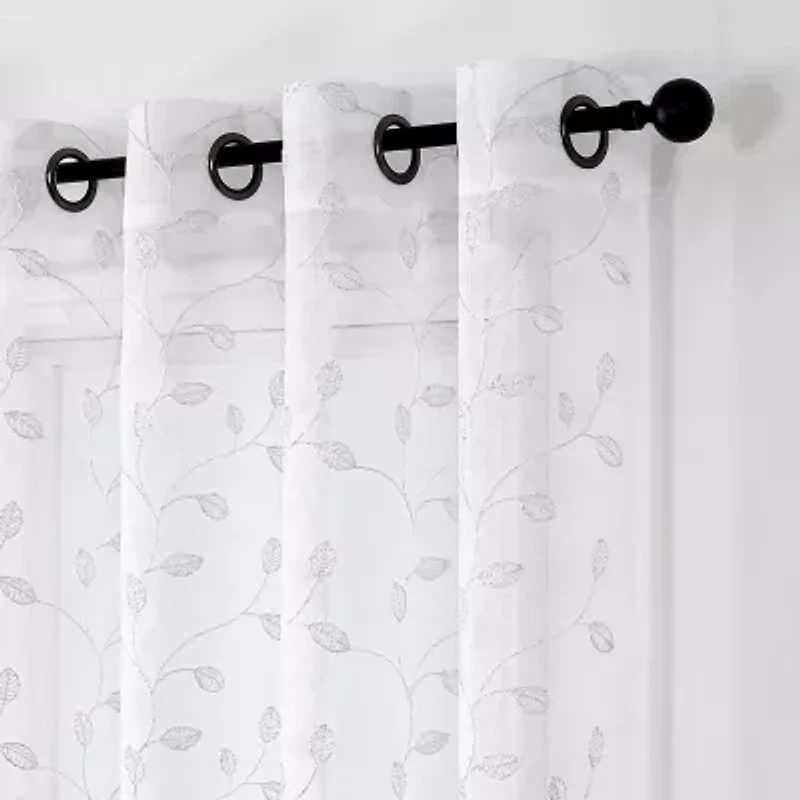 Elberon Grommet Top Sheer Single Curtain Panel