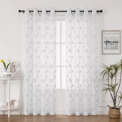 Florence Grommet Top Sheer Single Curtain Panel