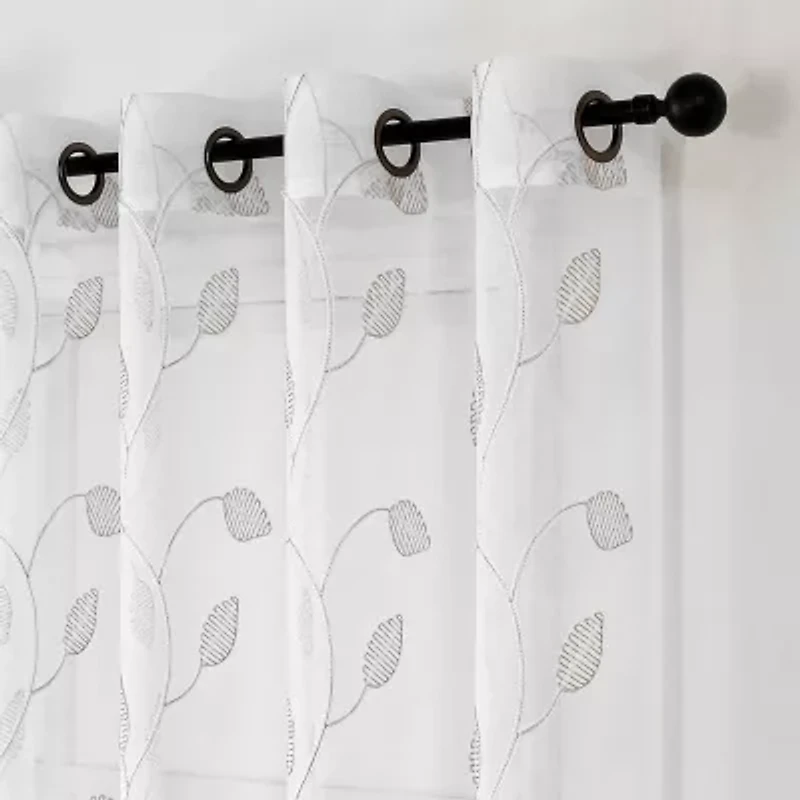 Florence Grommet Top Sheer Single Curtain Panel