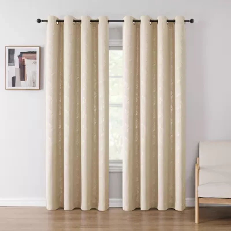 Regal Home Talia Grommet Top Blackout Single Curtain Panel