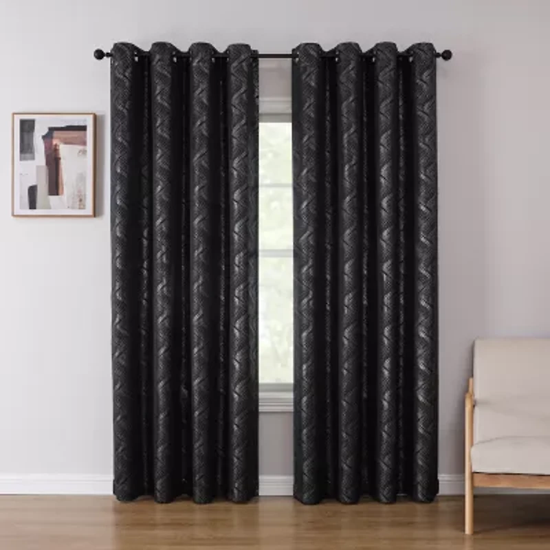 Regal Home Talia Grommet Top Blackout Single Curtain Panel