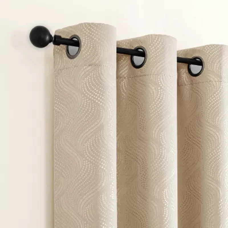 Regal Home Talia Grommet Top Blackout Single Curtain Panel