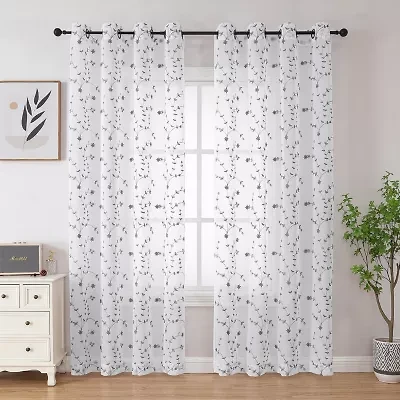 Joda Grommet Top Sheer Single Curtain Panel