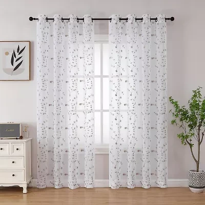 Joda Grommet Top Sheer Single Curtain Panel