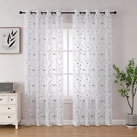 Joda Grommet Top Sheer Single Curtain Panel