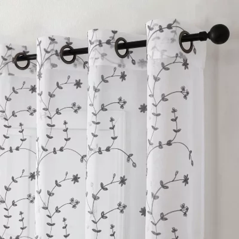 Joda Grommet Top Sheer Single Curtain Panel