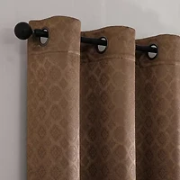 Regal Home Tobias Embossed Grommet Top Blackout Single Curtain Panel