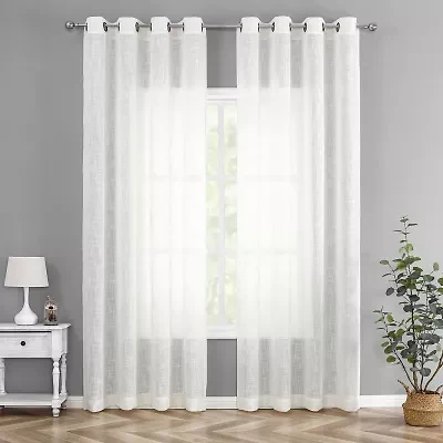Tranquility Grommet Top Sheer Single Curtain Panel