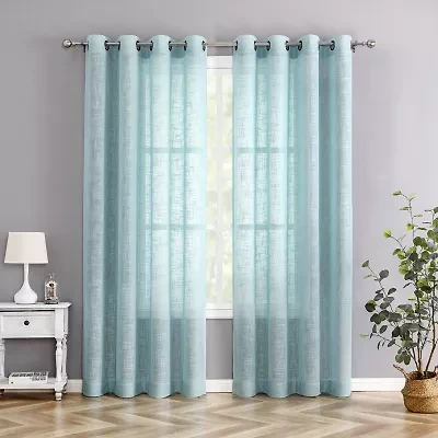 Tranquility Grommet Top Sheer Single Curtain Panel