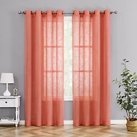 Tranquility Grommet Top Sheer Single Curtain Panel