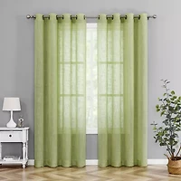 Tranquility Grommet Top Sheer Single Curtain Panel