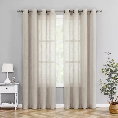 Tranquility Grommet Top Sheer Single Curtain Panel